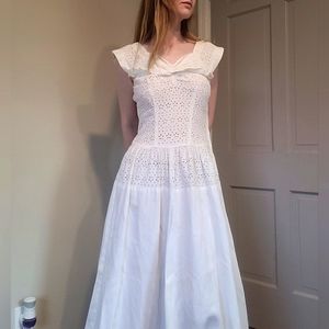 Vintage homemade white dress size xs